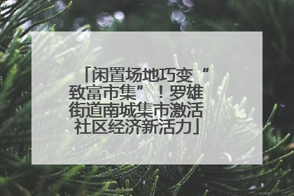 闲置场地巧变“致富市集”！罗雄街道南城集市激活社区经济新活力
