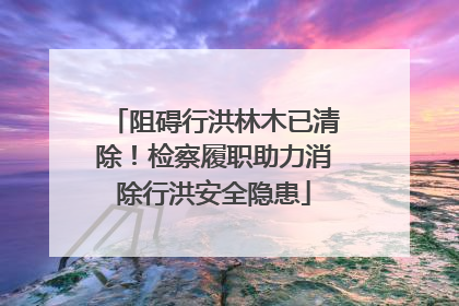 阻碍行洪林木已清除！检察履职助力消除行洪安全隐患