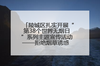 陵城区扎实开展“第38个世界无烟日”系列主题宣传活动——拒绝烟草诱惑 对第一支烟说不