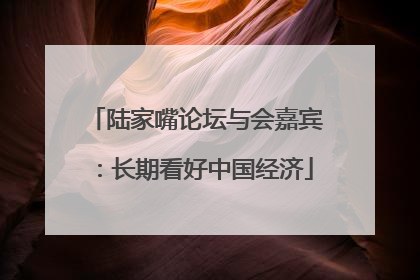 陆家嘴论坛与会嘉宾：长期看好中国经济