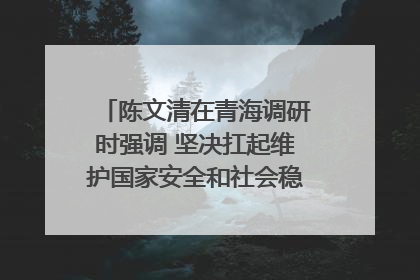 陈文清在青海调研时强调 坚决扛起维护国家安全和社会稳定职责使命 为谱写中国式现代化青海篇章贡献政法力量