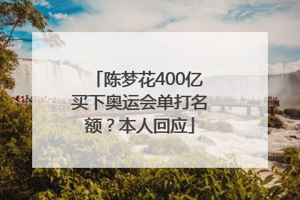 陈梦花400亿买下奥运会单打名额？本人回应
