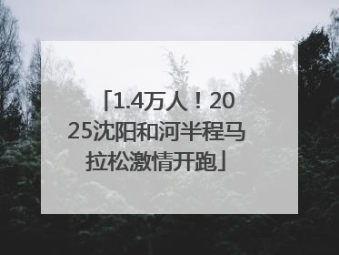 1.4万人！2025沈阳和河半程马拉松激情开跑