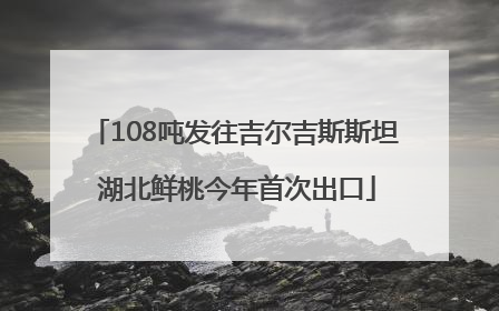 108吨发往吉尔吉斯斯坦 湖北鲜桃今年首次出口