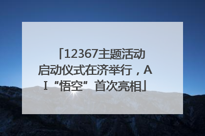 12367主题活动启动仪式在济举行，AI“悟空”首次亮相