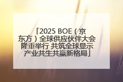 2025 BOE（京东方）全球供应伙伴大会隆重举行 共筑全球显示产业共生共赢新格局