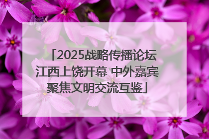 2025战略传播论坛江西上饶开幕 中外嘉宾聚焦文明交流互鉴