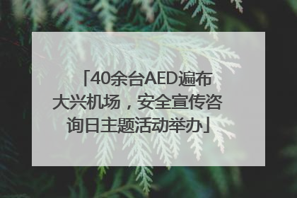 40余台AED遍布大兴机场，安全宣传咨询日主题活动举办