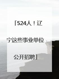 524人！辽宁这些事业单位公开招聘