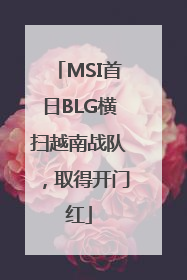 MSI首日BLG横扫越南战队，取得开门红